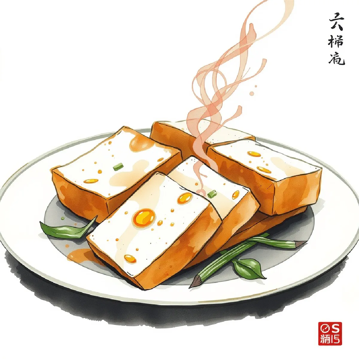 Tea-Smoked Tofu illustration