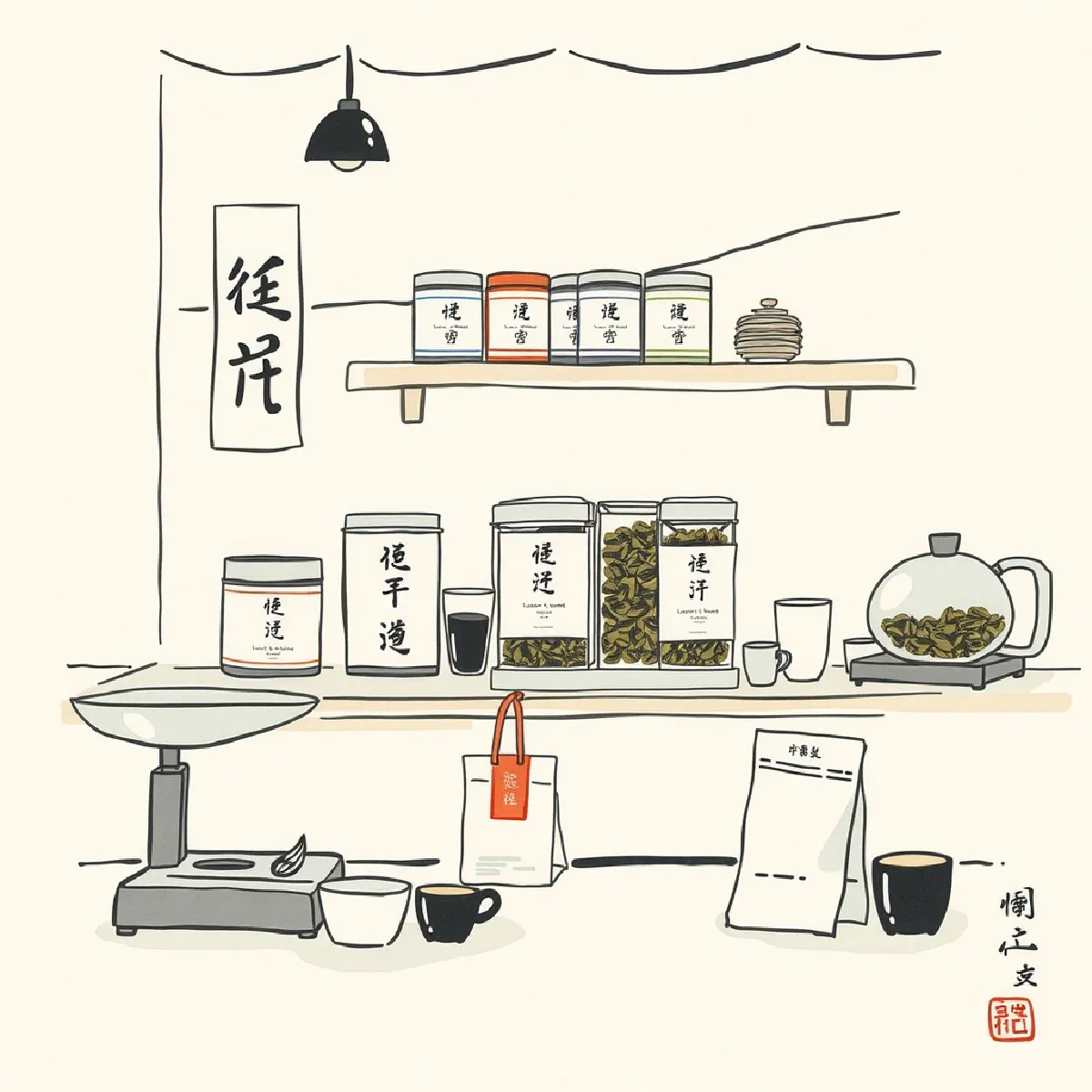 US Shops illustration