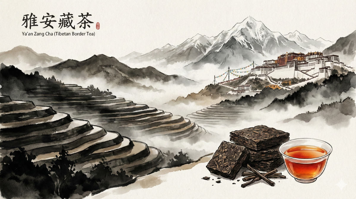 Ya'an Zang Cha (Tibetan Border Tea - 雅安藏茶) illustration