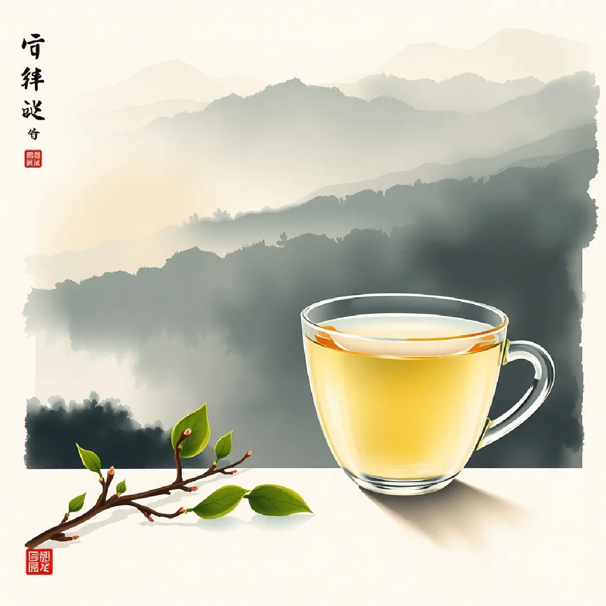 Huangshan Maofeng (Yellow Mountain Fur Peak - 黄山毛峰) illustration