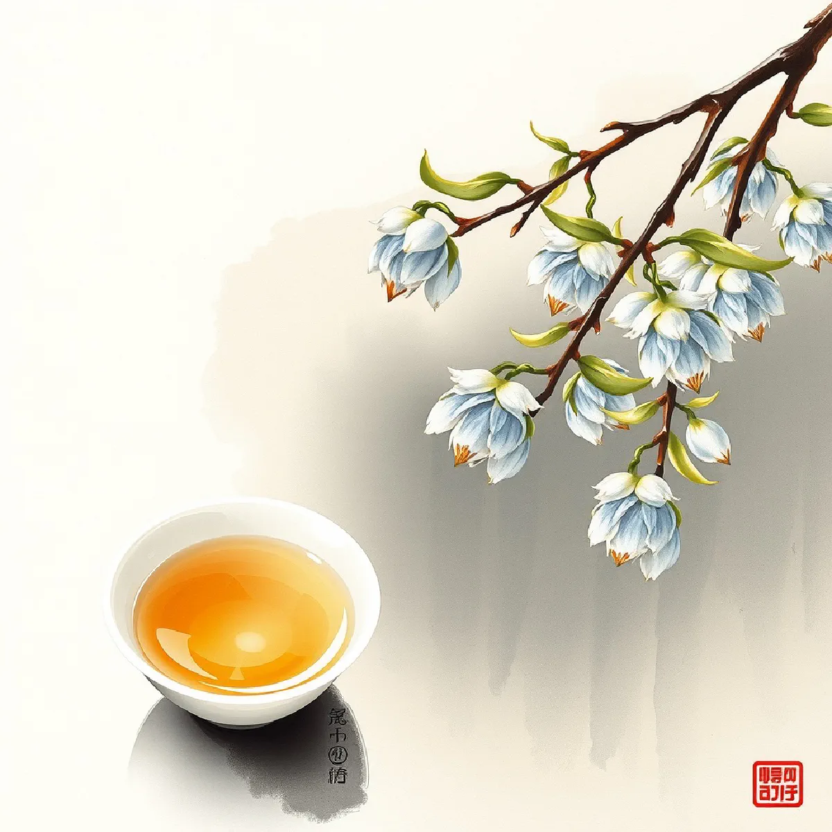 Baihao Yinzhen (Silver Needle - 白毫银针) illustration