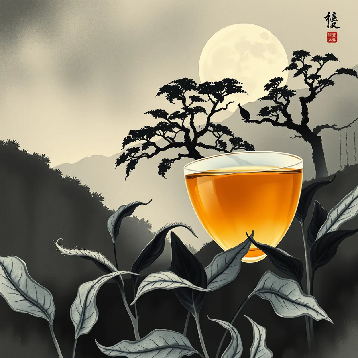 Yue Guang Bai (Moonlight White - 月光白) illustration